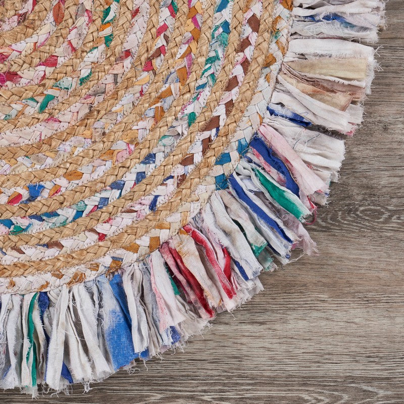 Close-up of the Allison Pastel Rug showing the intricate weave and pastel colors, ideal for enhancing home decor.
