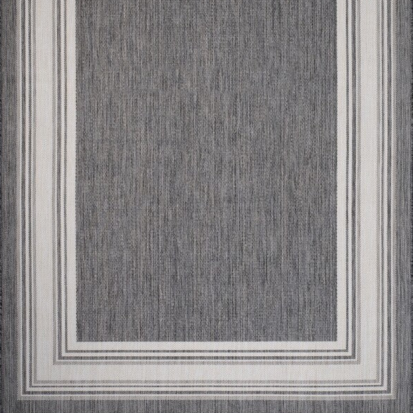 Mary Rug  Anthracite / White