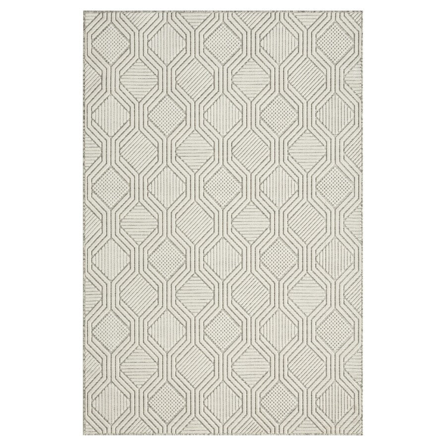 The rectangular shape of the Jennifer Rug in Siler/Gray showcasing its stylish design.