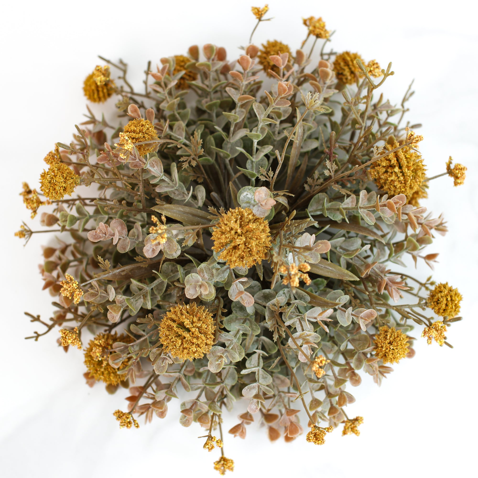 10" Fall Garden Pouf, Mustard