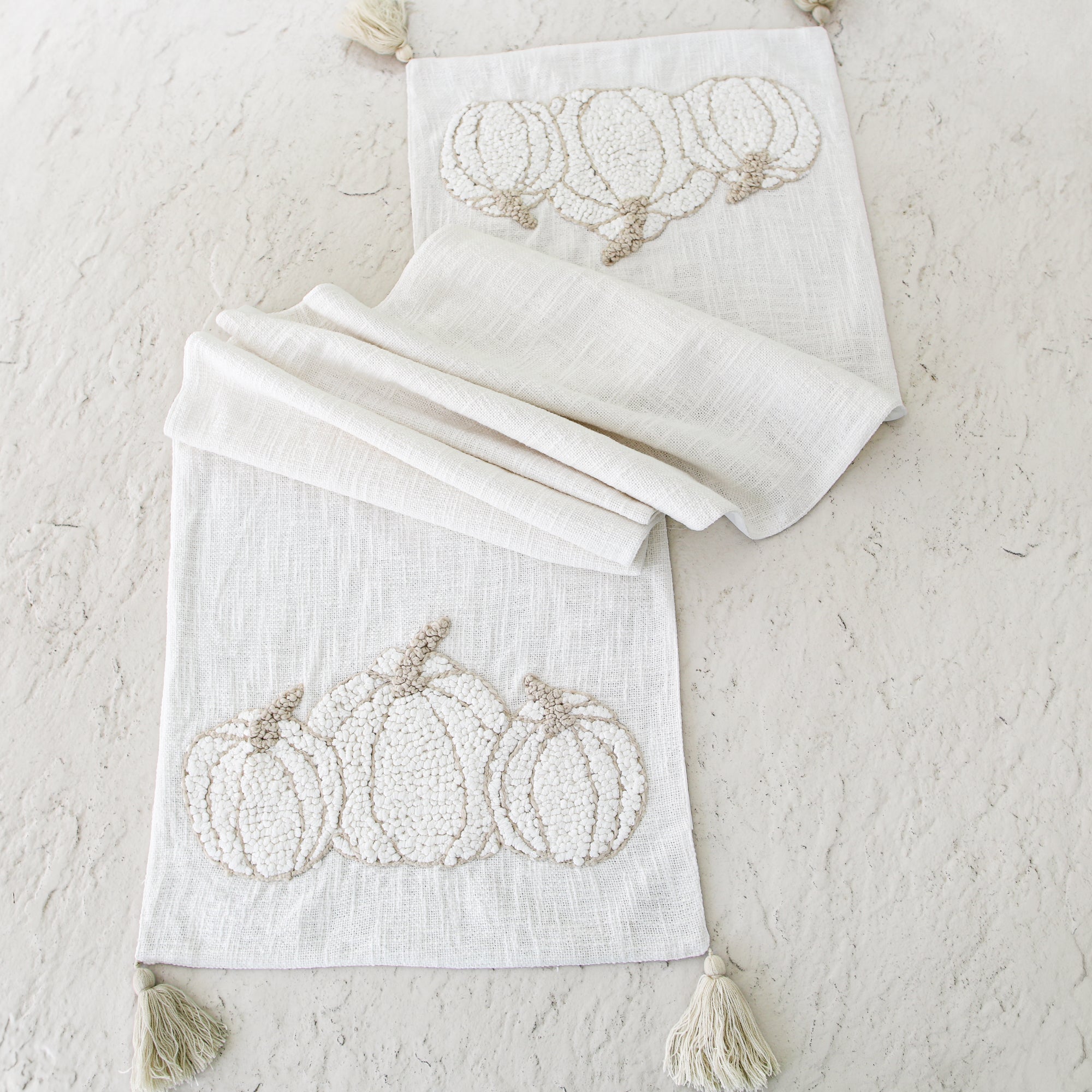 Embroidered Pumpkin Table Runner- 72in