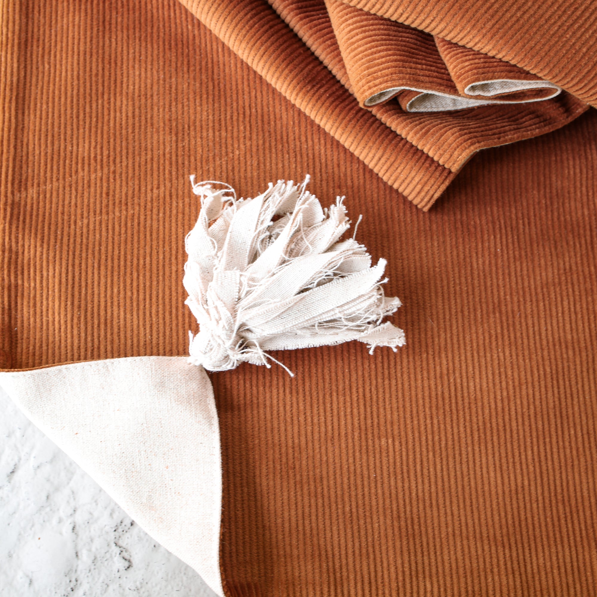 Corduroy and Linen Double Sided Table Runner