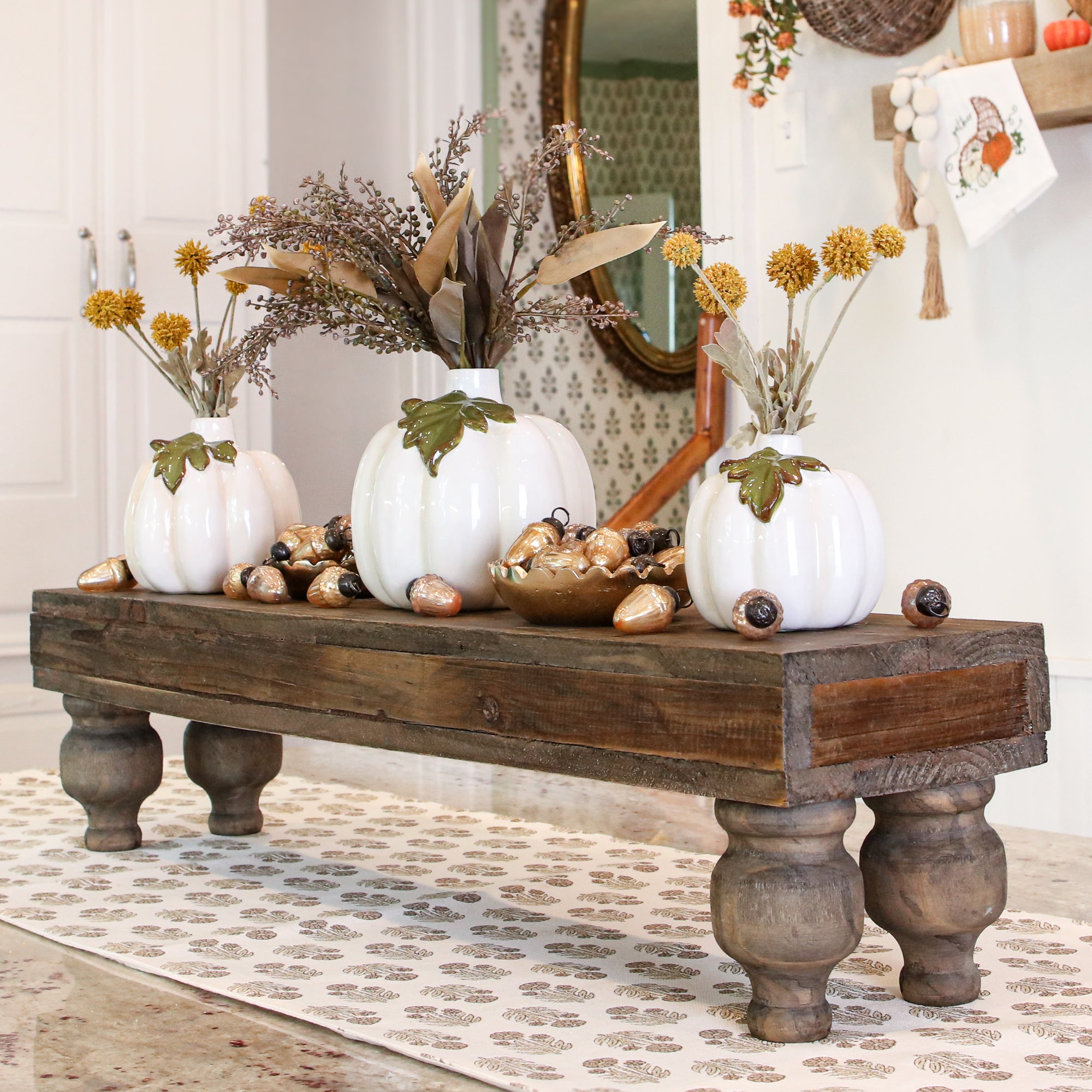Mercury Glass Mini-Acorn Ornaments-Set of 36