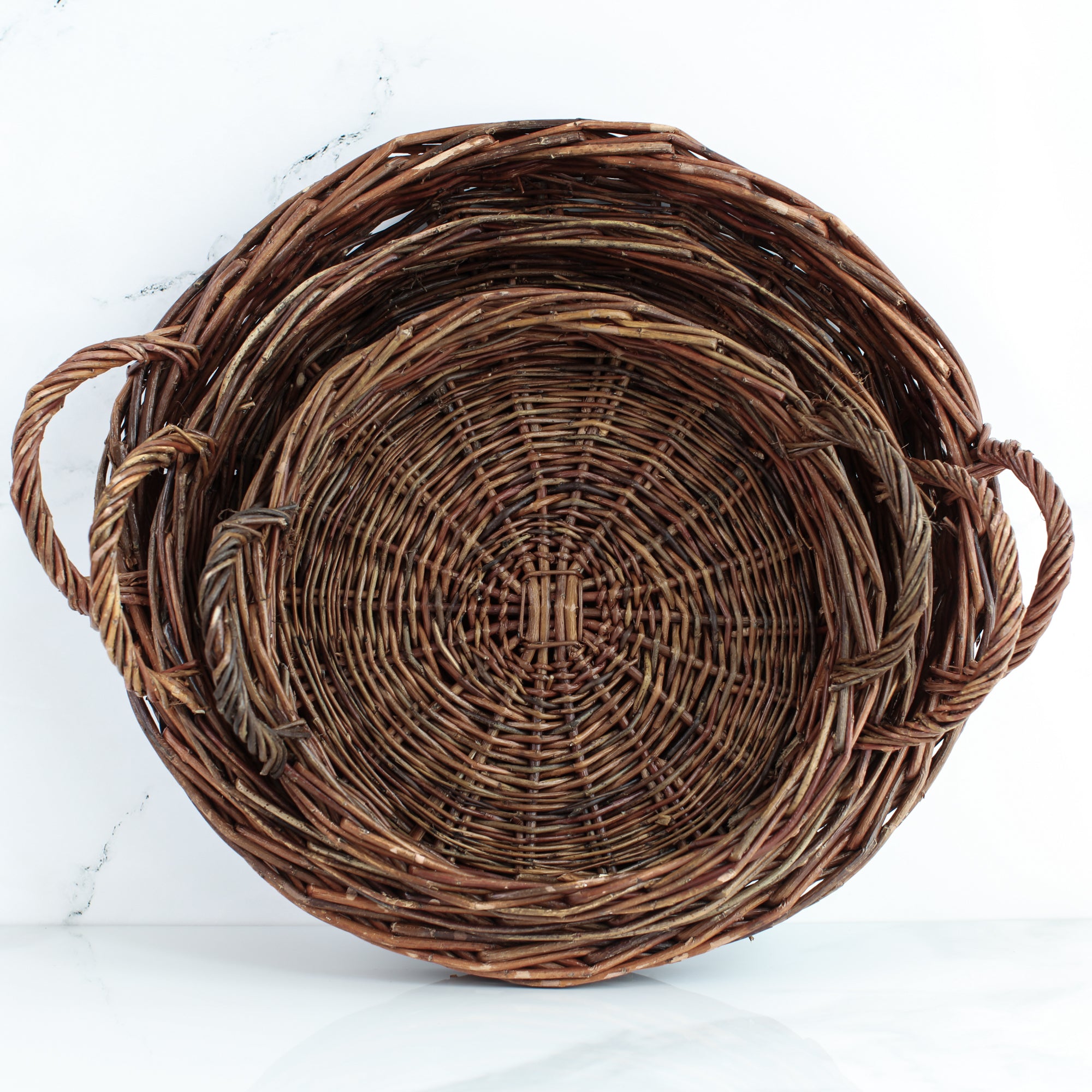 Willow Basket Trays- Set of 3