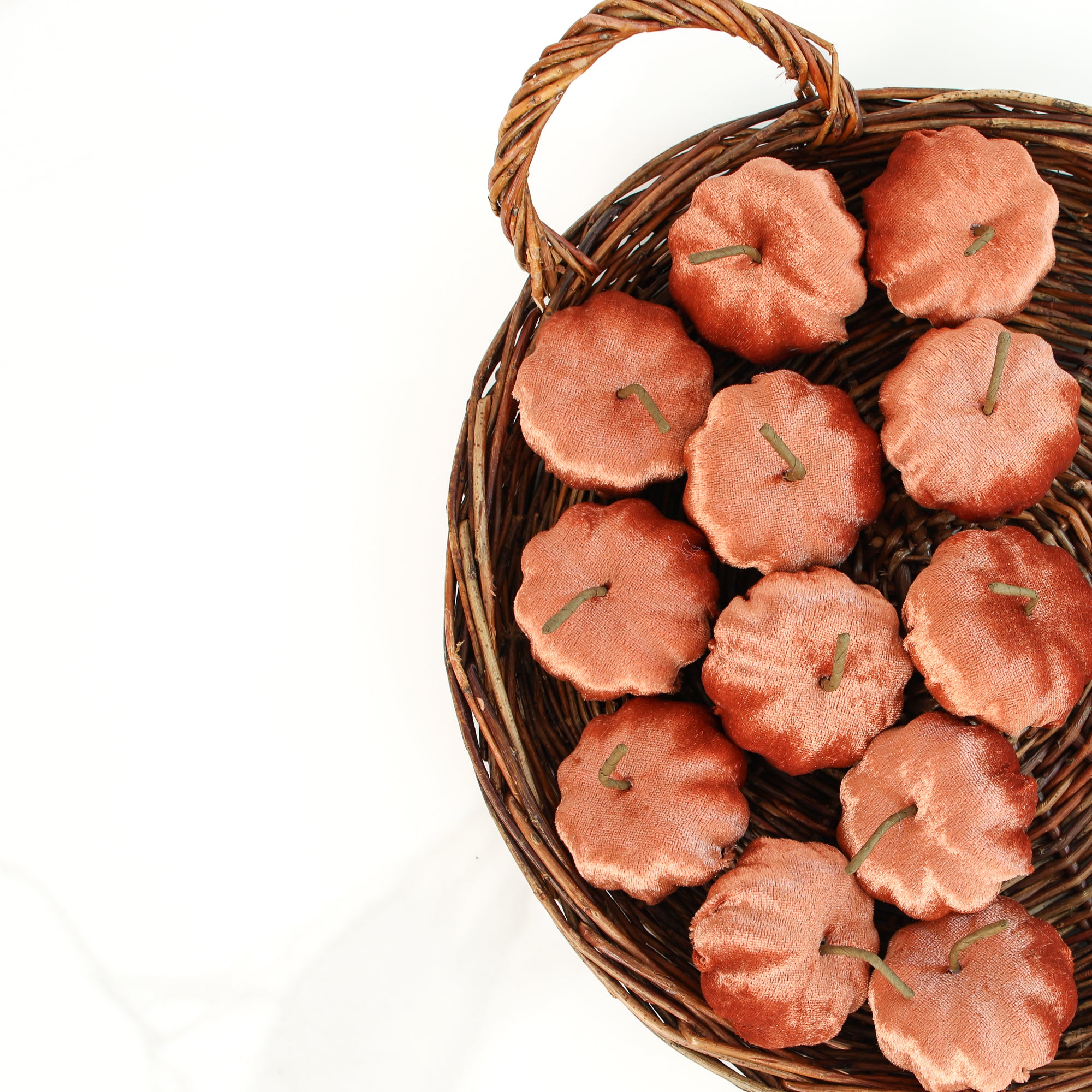 Red Rocks Velvet Mini Pumpkins- Set of 12