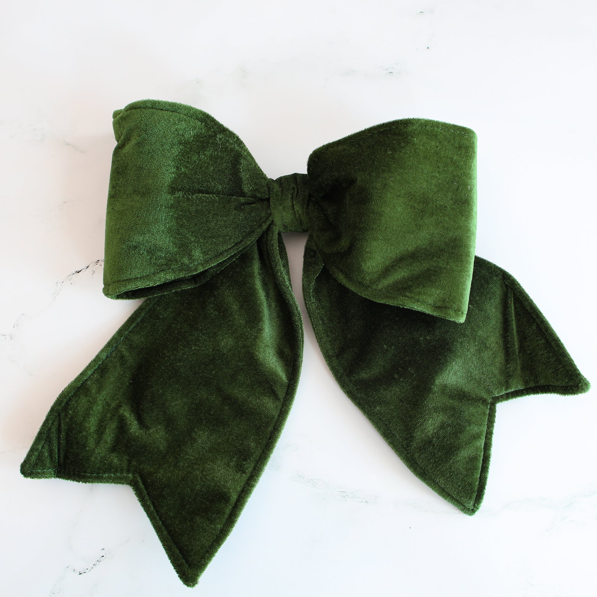 Small Green Outdoor Velvet Bow