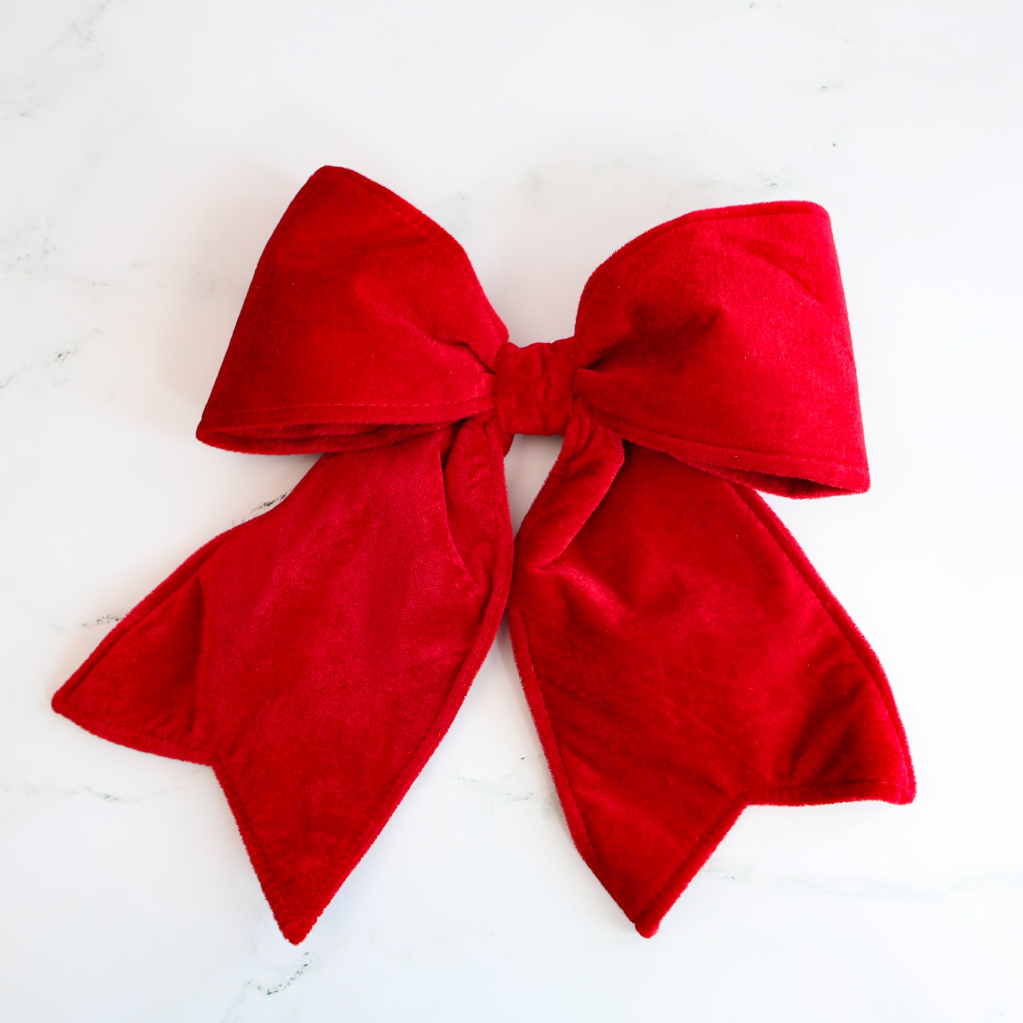 Small Red Outdoor Velvet Bow