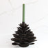 Large Iron Pinecone Candle Holder featuring a rustic design, ideal for autumn decor.