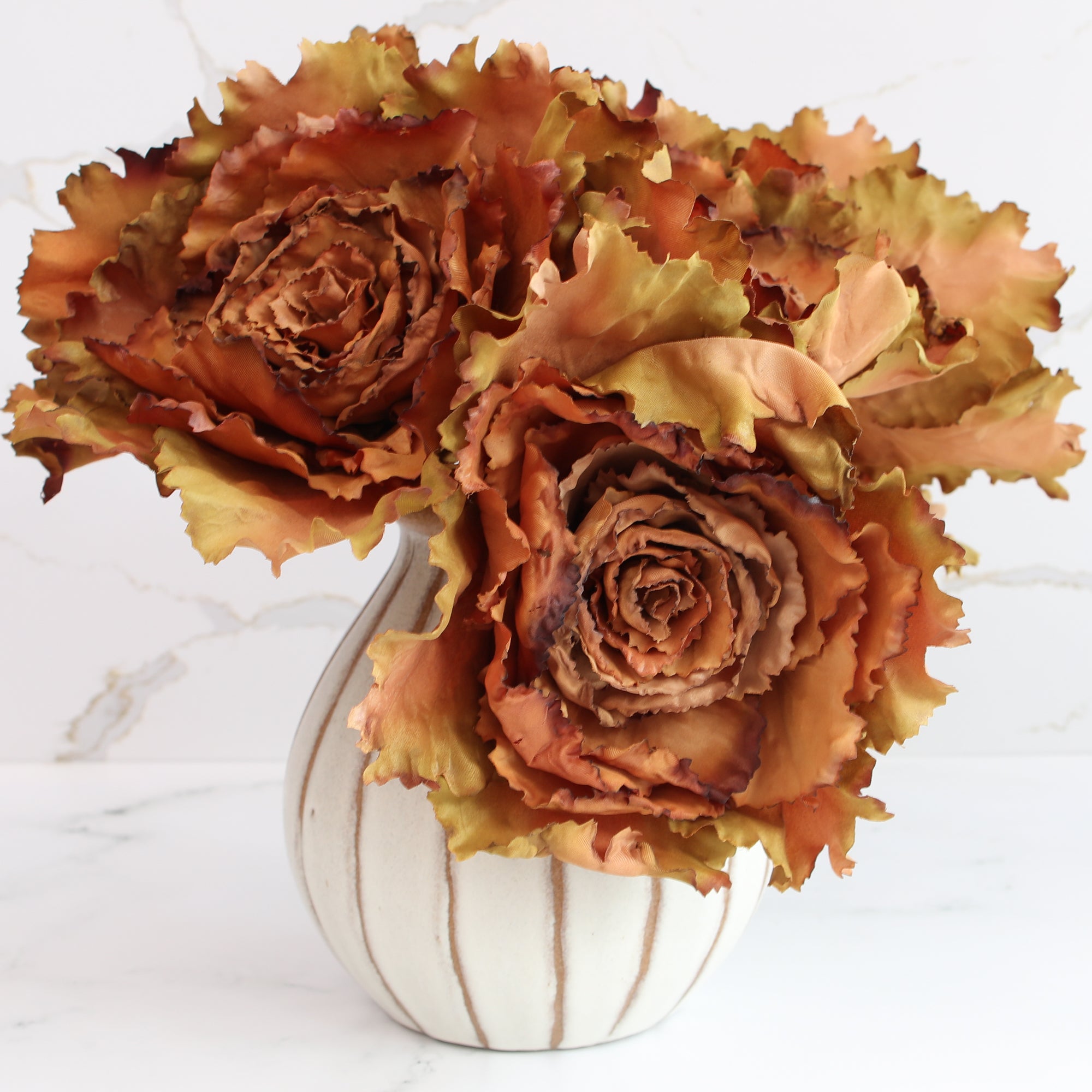 Orange Ornamental Cabbage Pick - Interior Delights