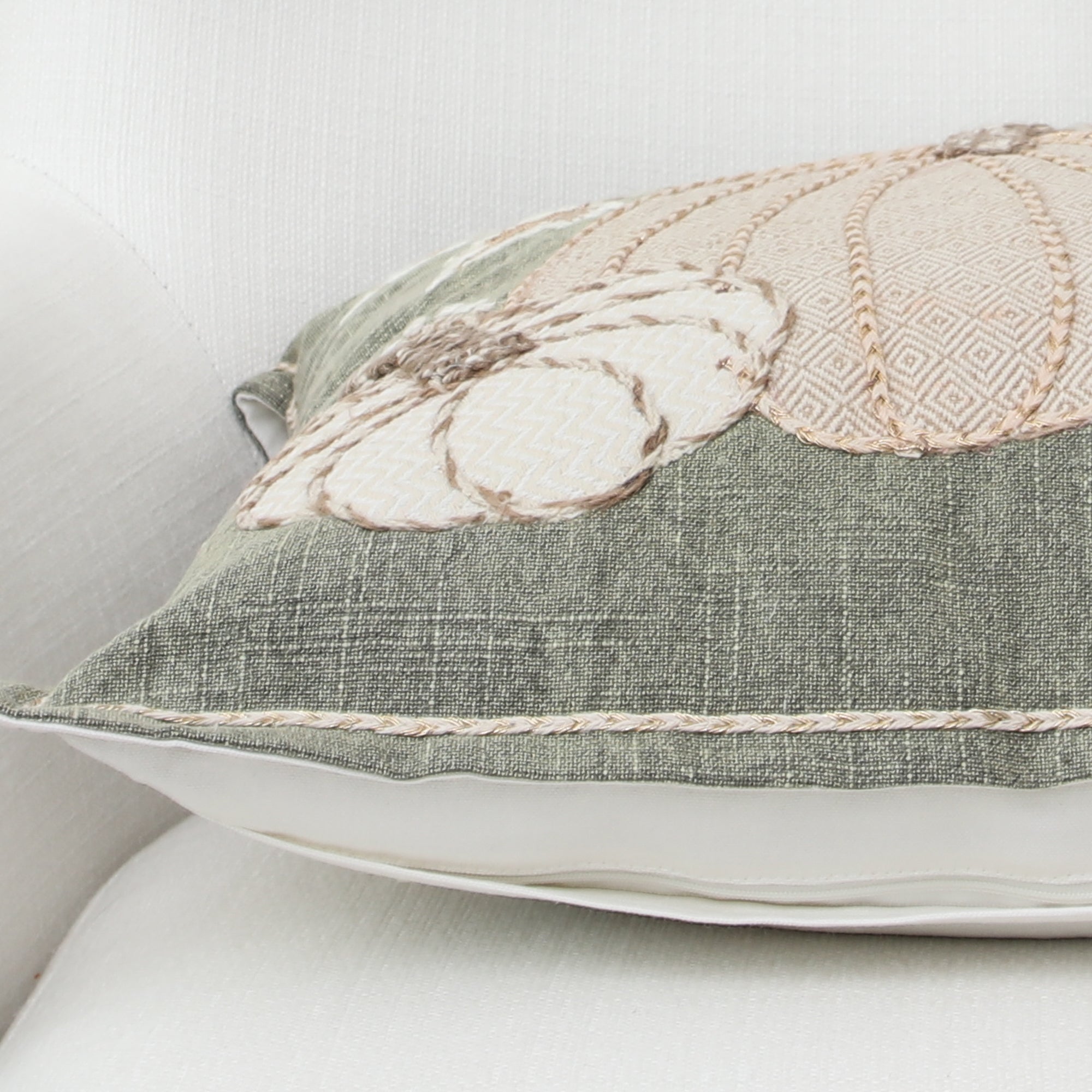 Autumn Pumpkins Green Pillow