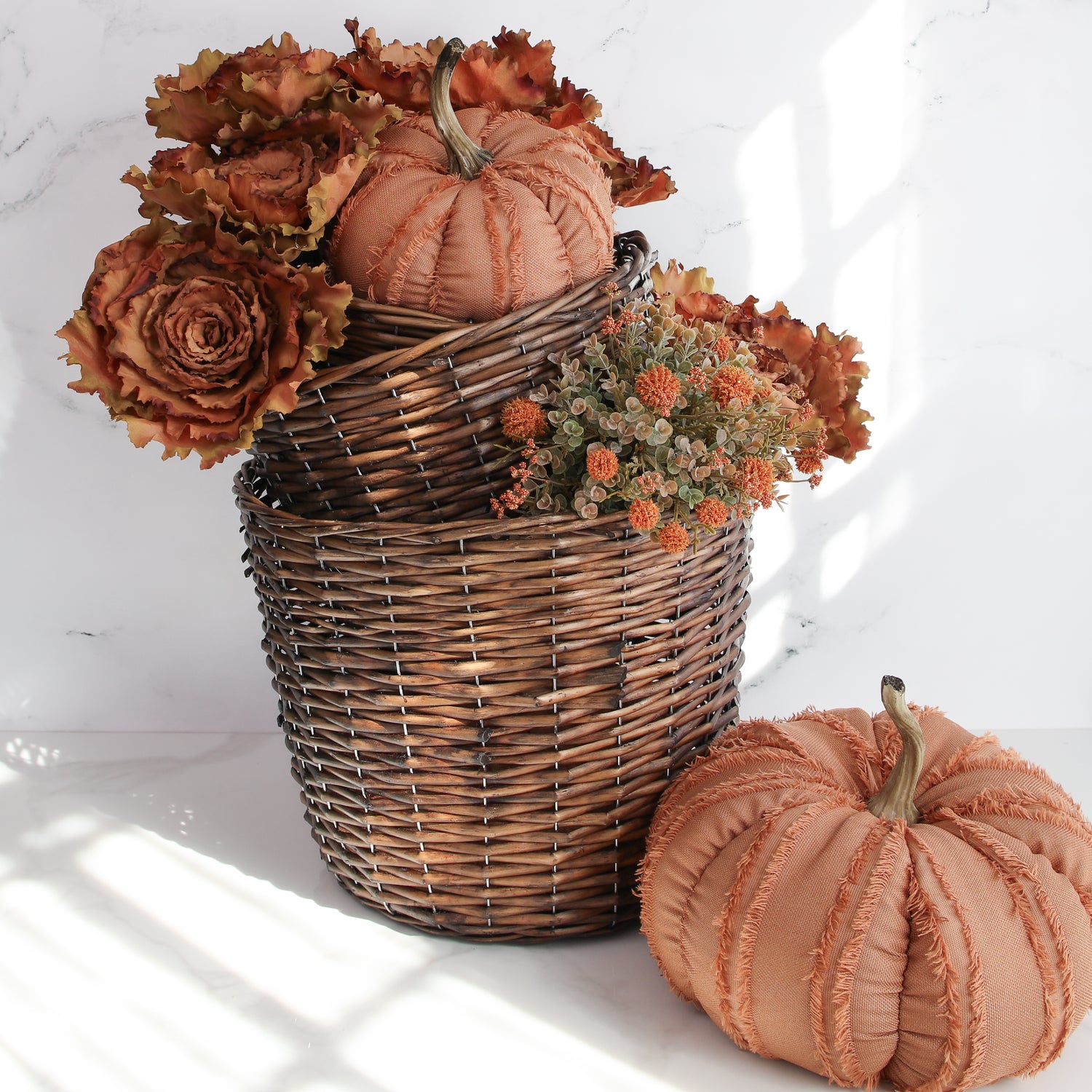 Medium Orange Fringe Pumpkin