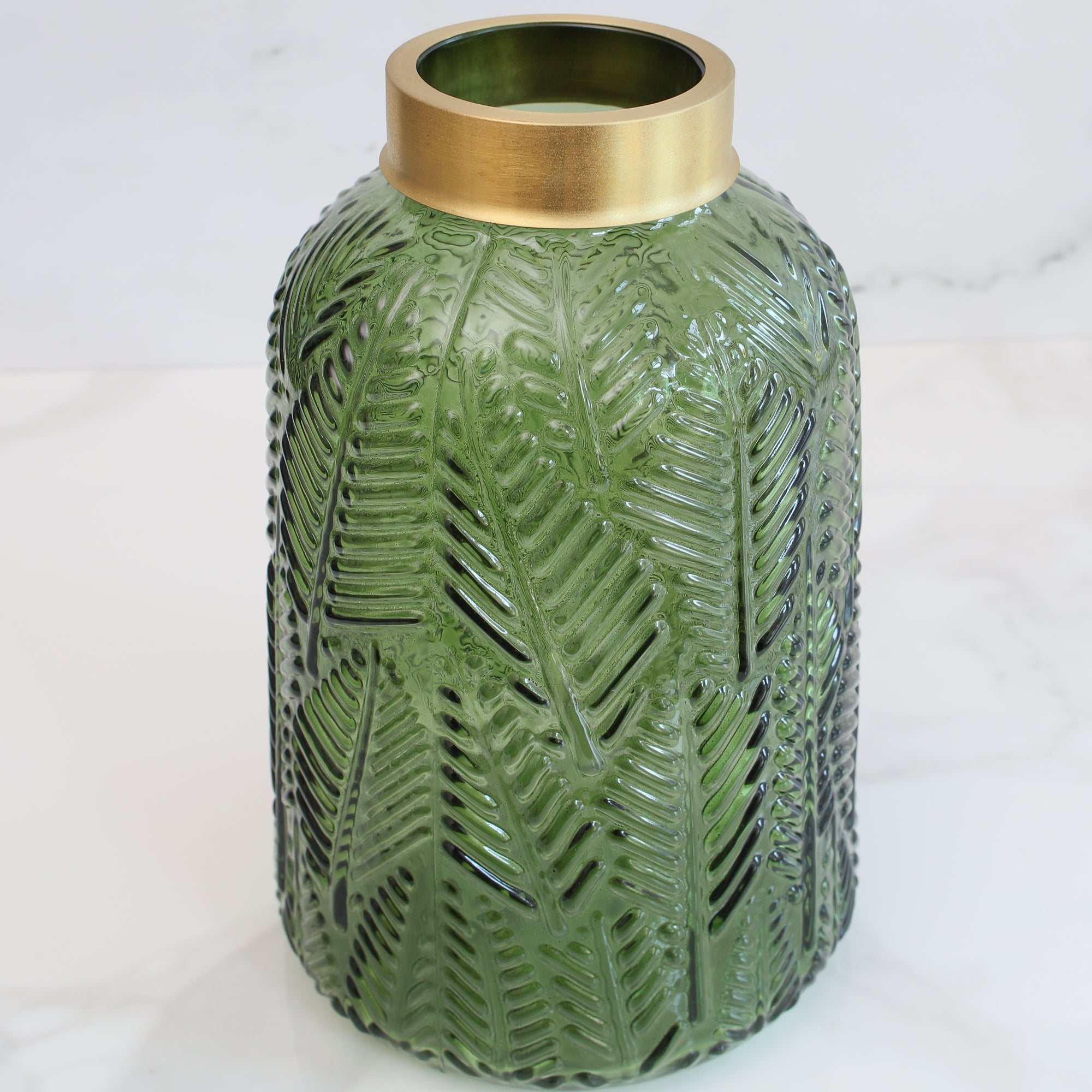 Large Emerald Glass Vase