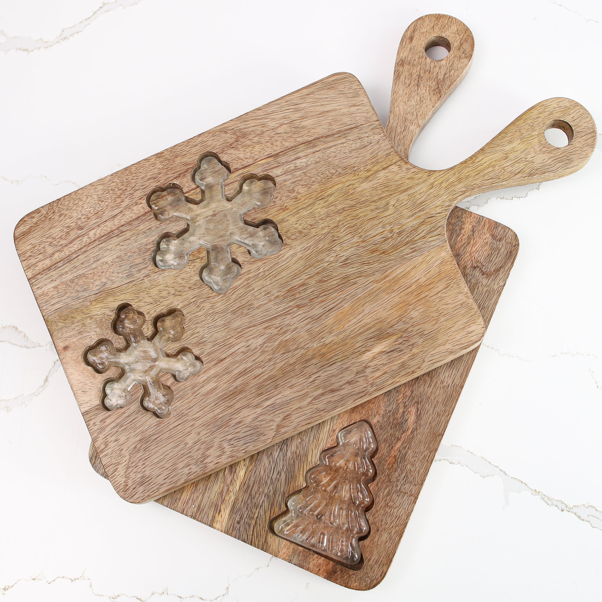 Pine Tree Glass Inset Christmas Board