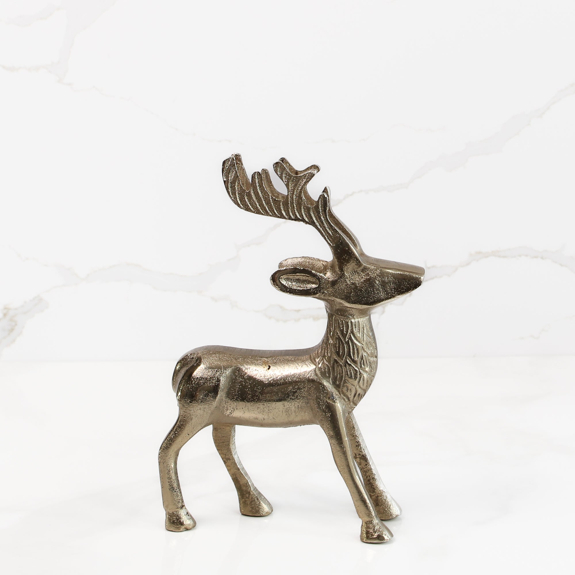 9” Small Antique Gold Reindeer-Each Sold Separately