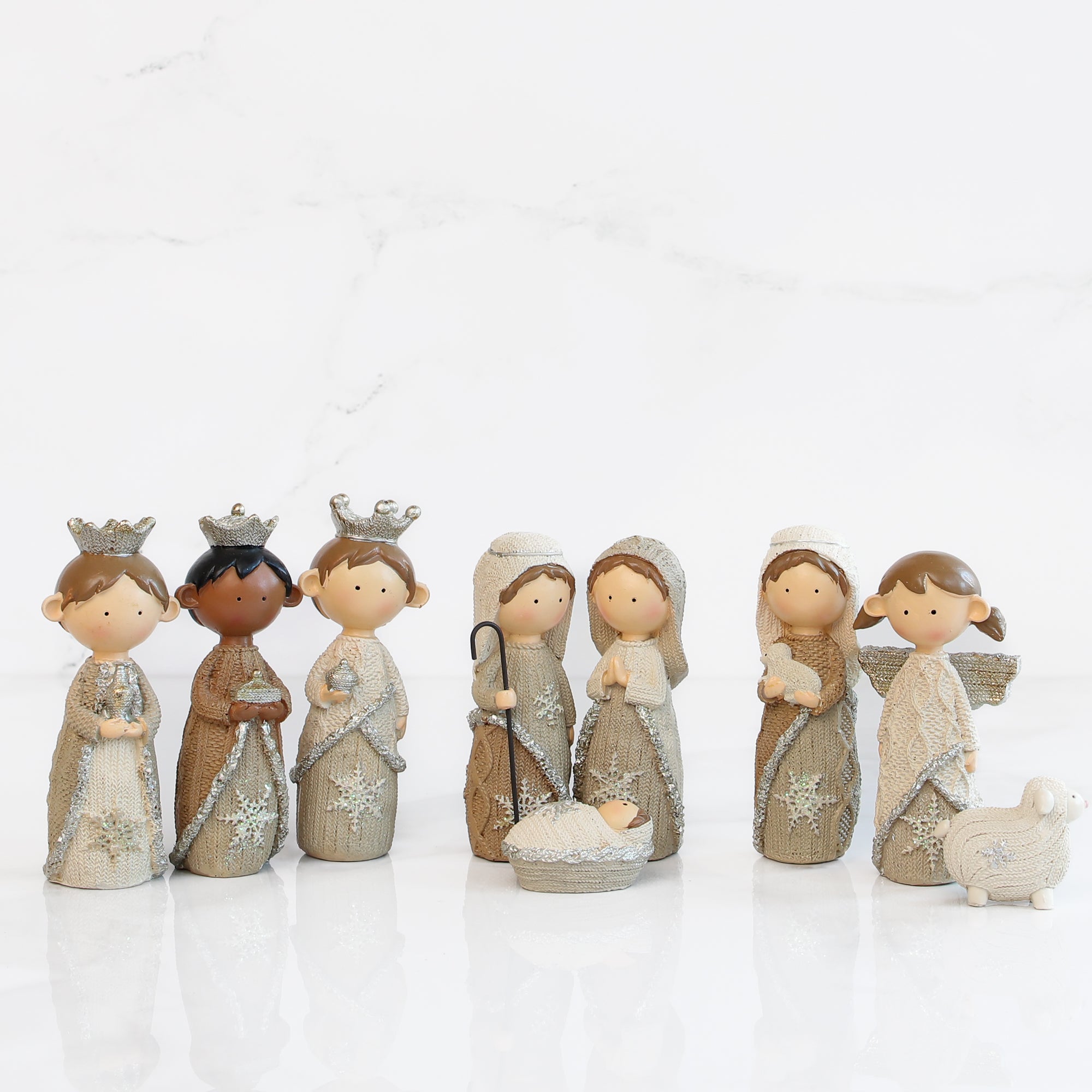 9 Piece Nativity Set 4.5"