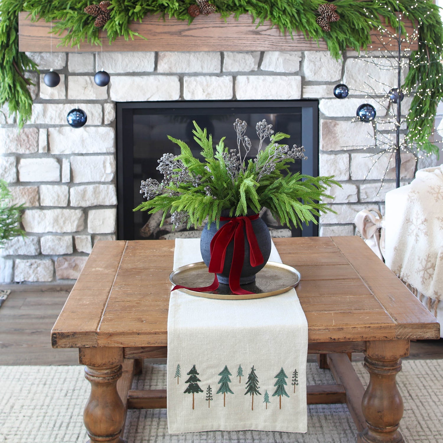 17" Natural Touch Norfolk Pine Stem Bundle of 4