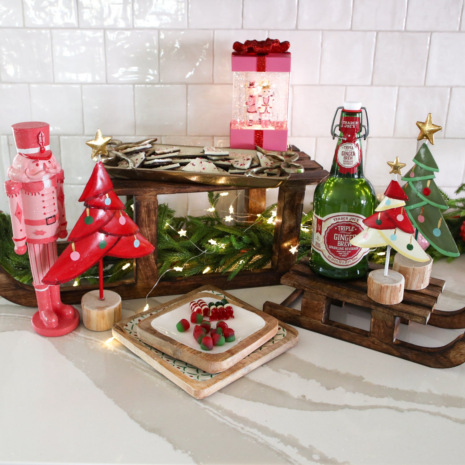Set of 3 Wooden Sled Risers
