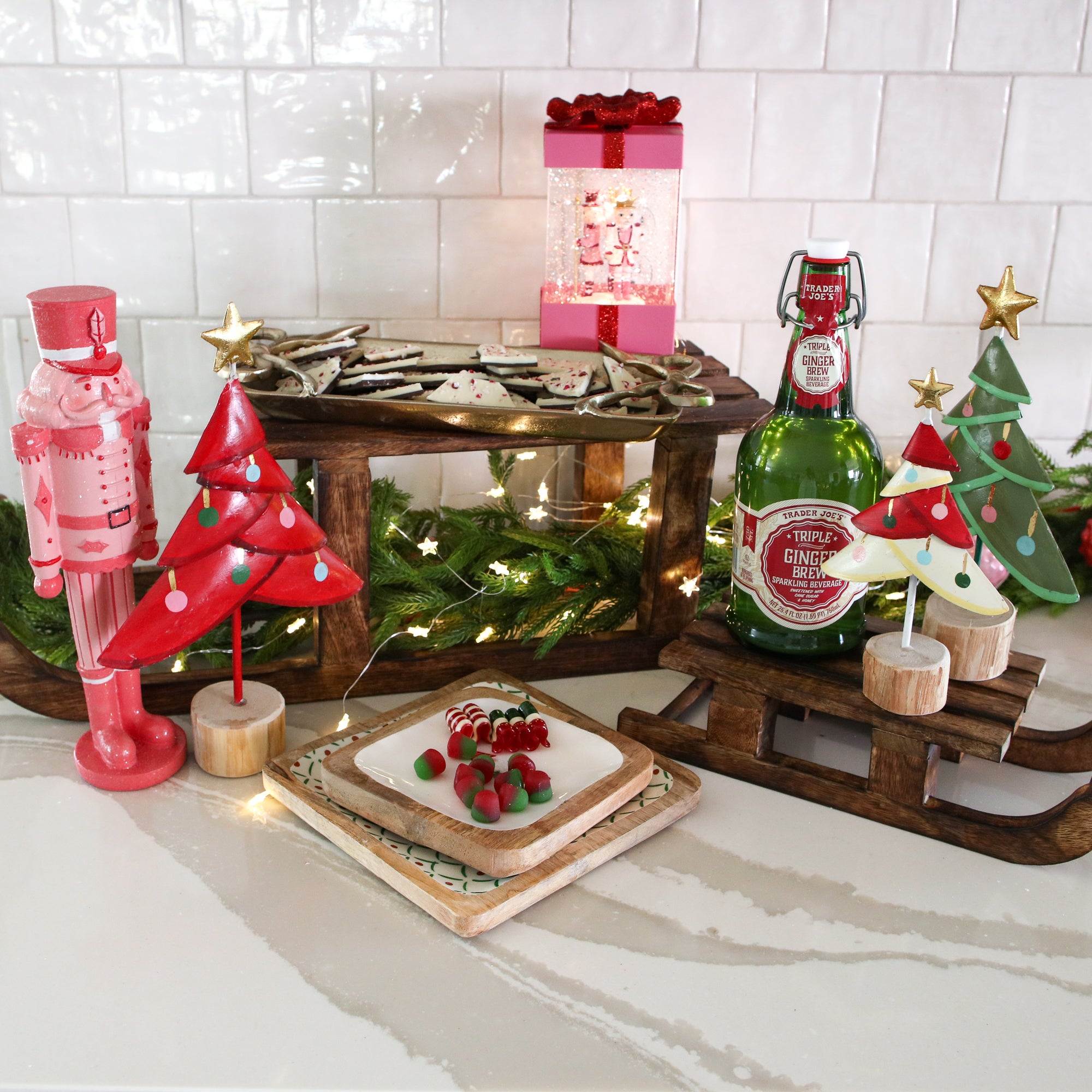 Set of 3 Wooden Sled Risers
