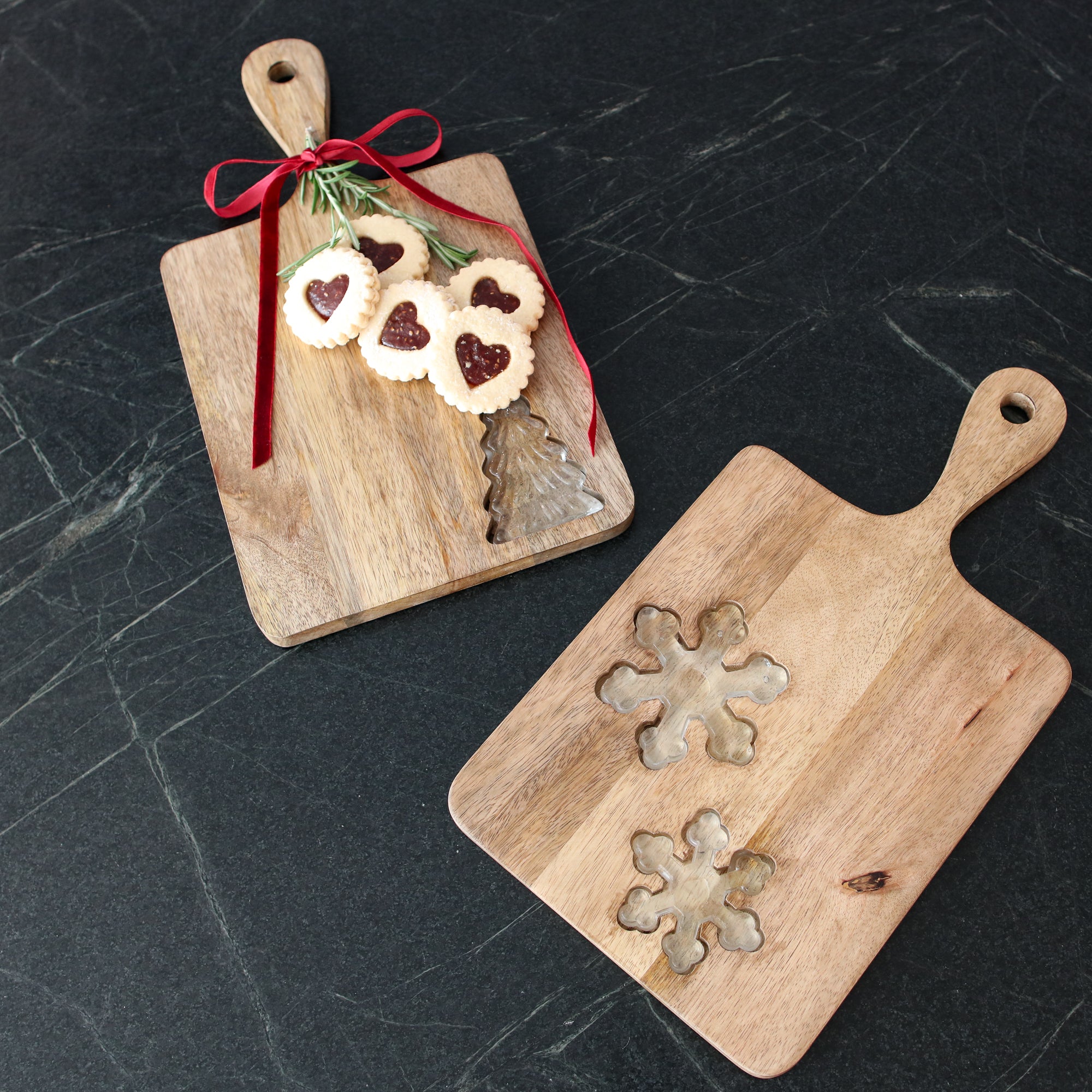Snowflake Glass Inset Christmas Board