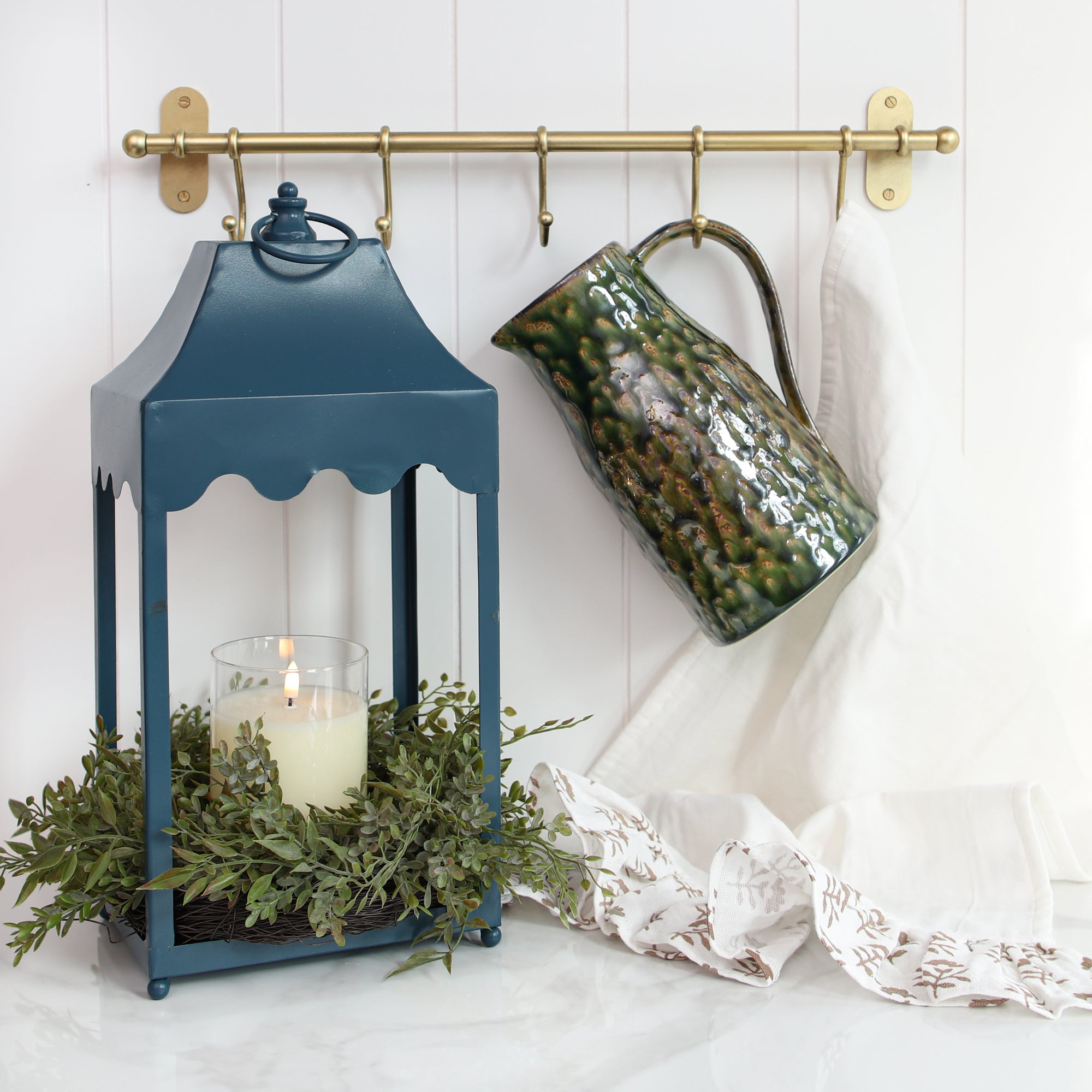 Stoneware Pitcher with Reactive Glaze - Interior Delights