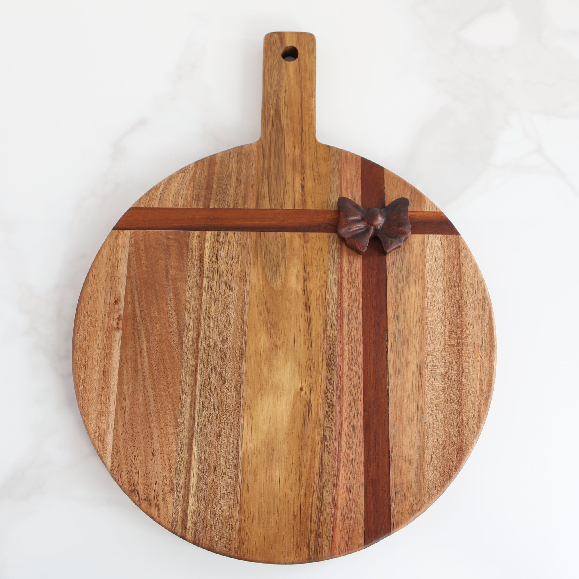 Round Acacia Board with Bow - Interior Delights