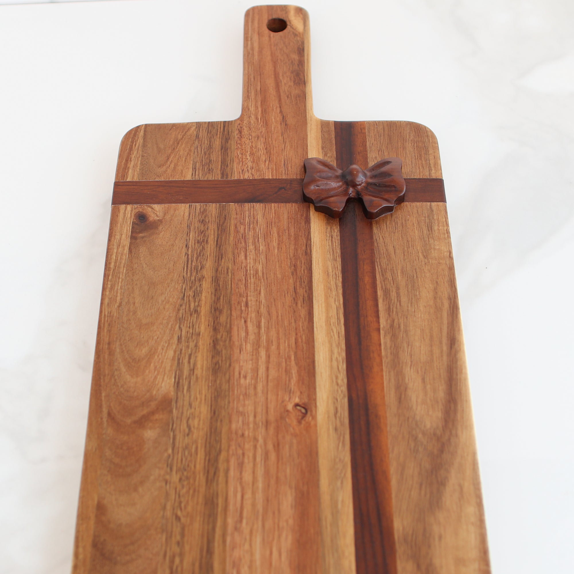 Rectangle Acacia Board with Bow - Interior Delights