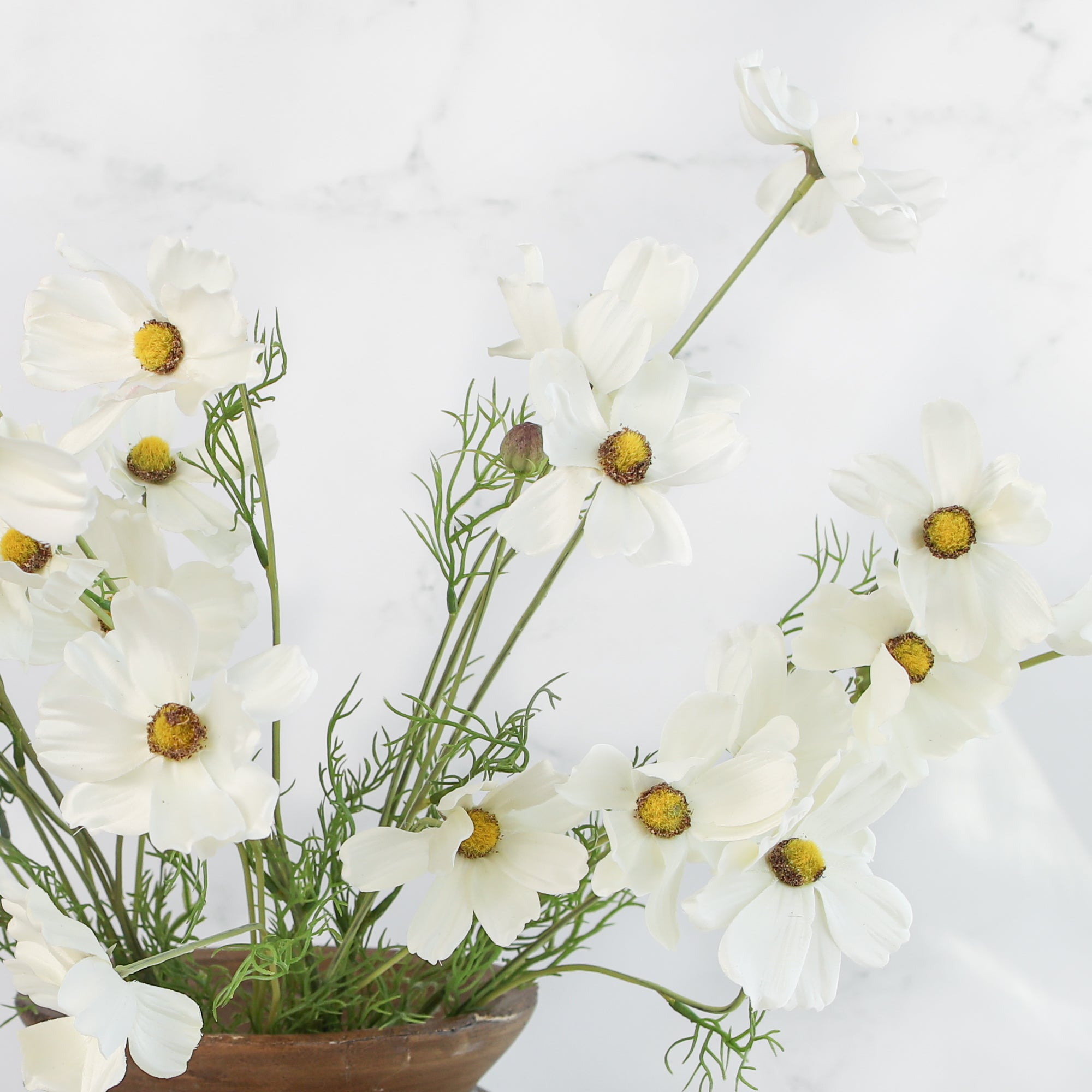 32" White Cosmos Stem - Interior Delights