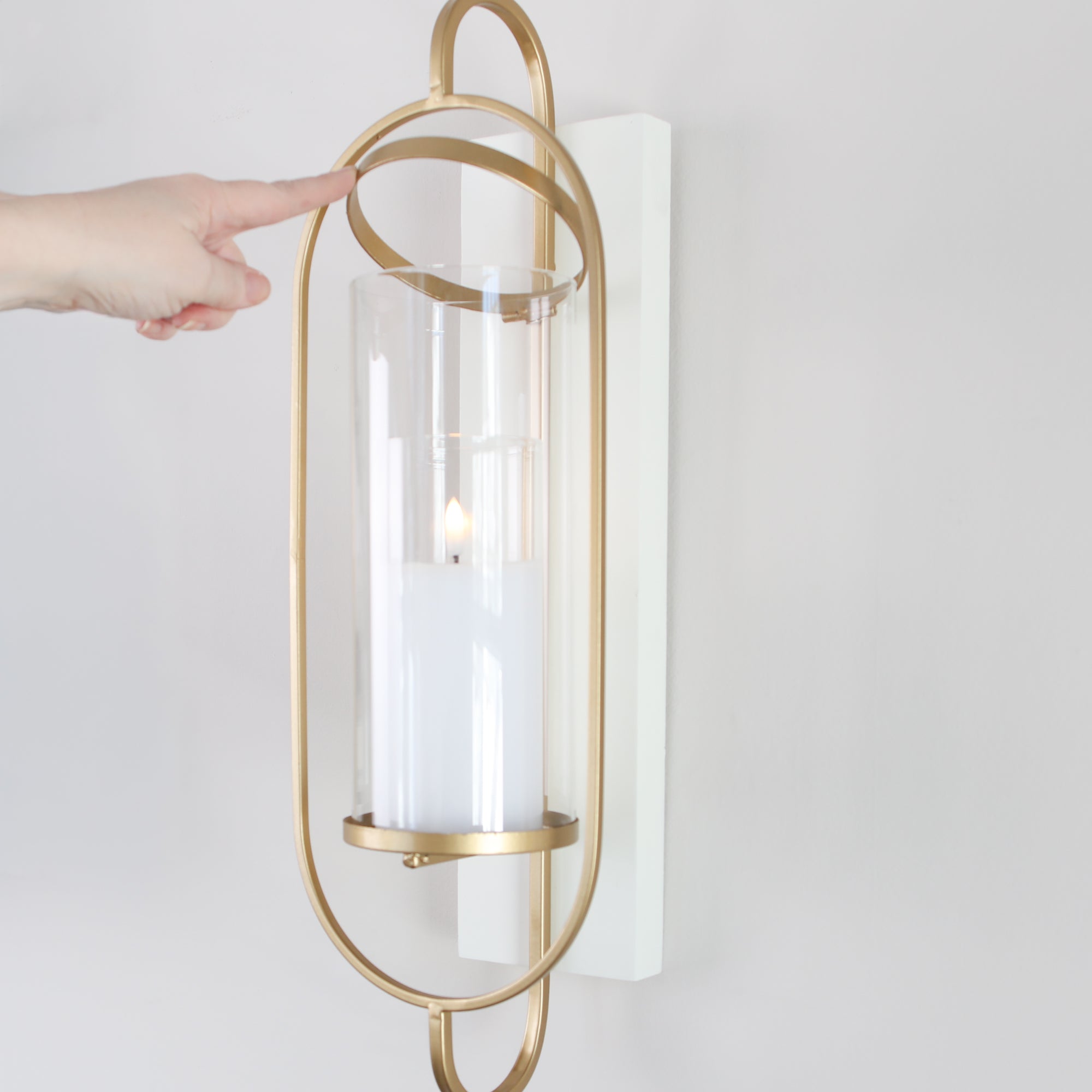 White and Gold Wall Sconce - Interior Delights