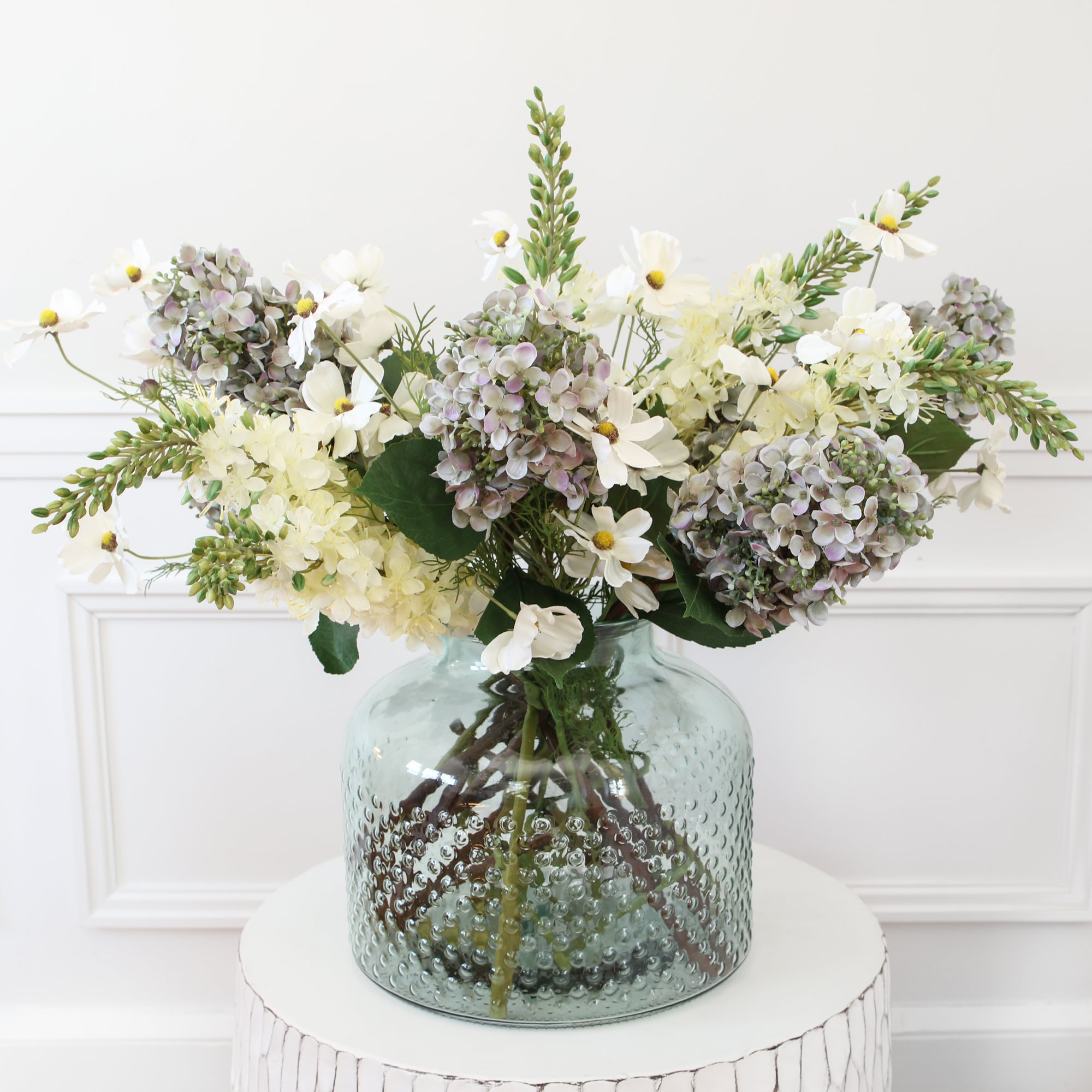 Hobnail Vase and Summer Stems Bundle - Interior Delights
