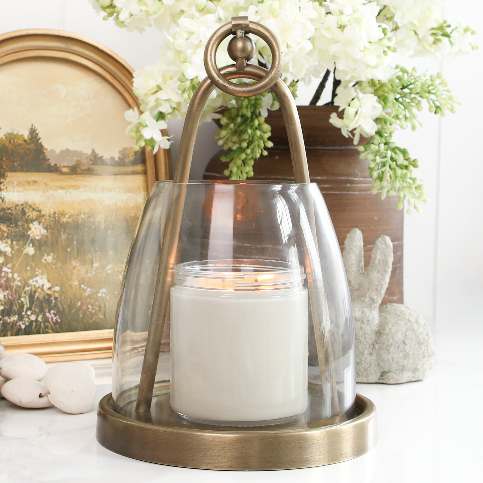 Gold Ring Top Lantern - Interior Delights