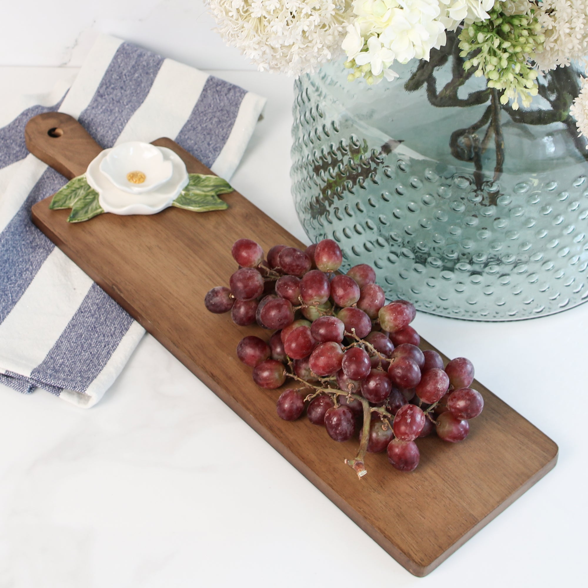 Mango Wood Paddle Board with Ceramic Magnolia