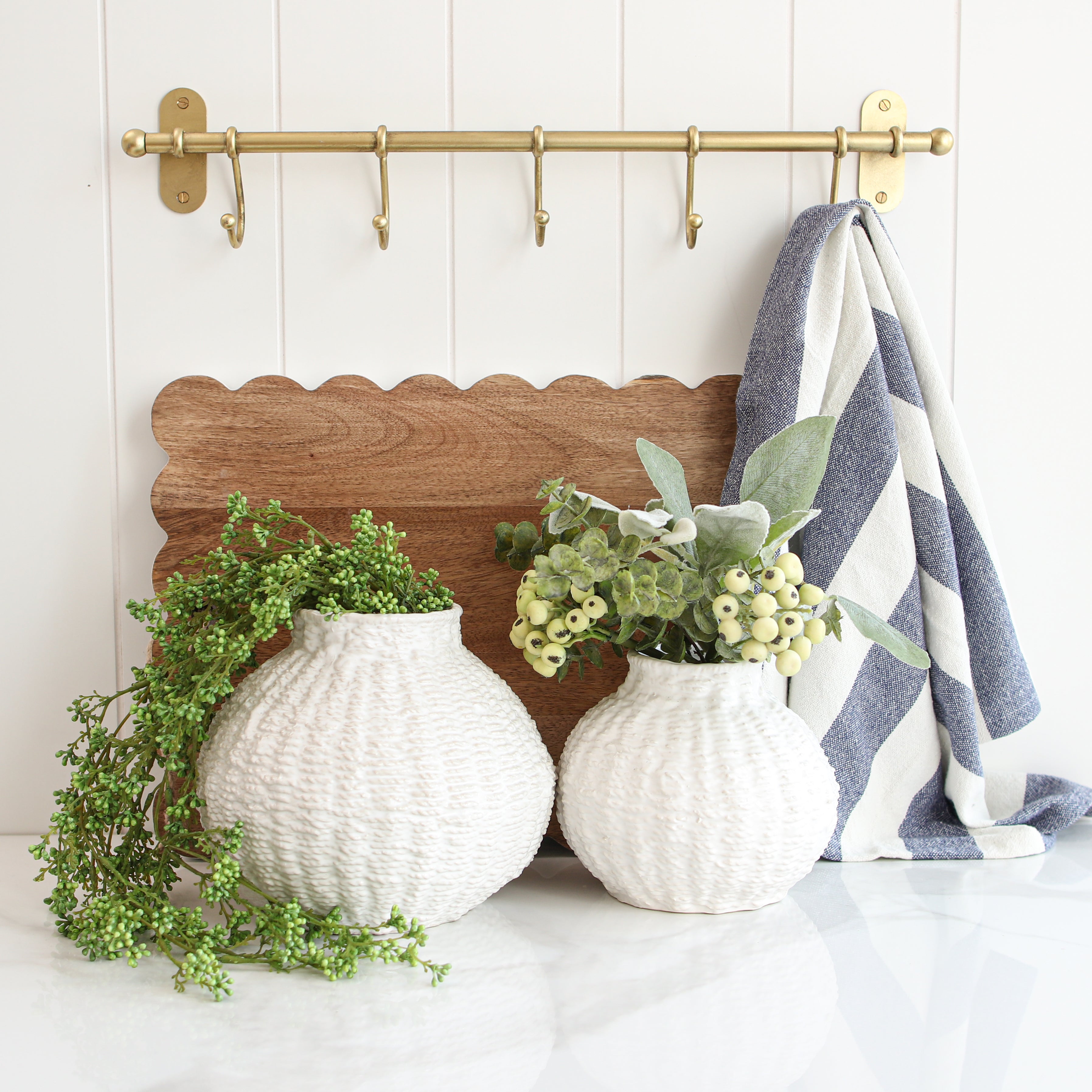 6” Woven Ceramic Round Vase - Interior Delights
