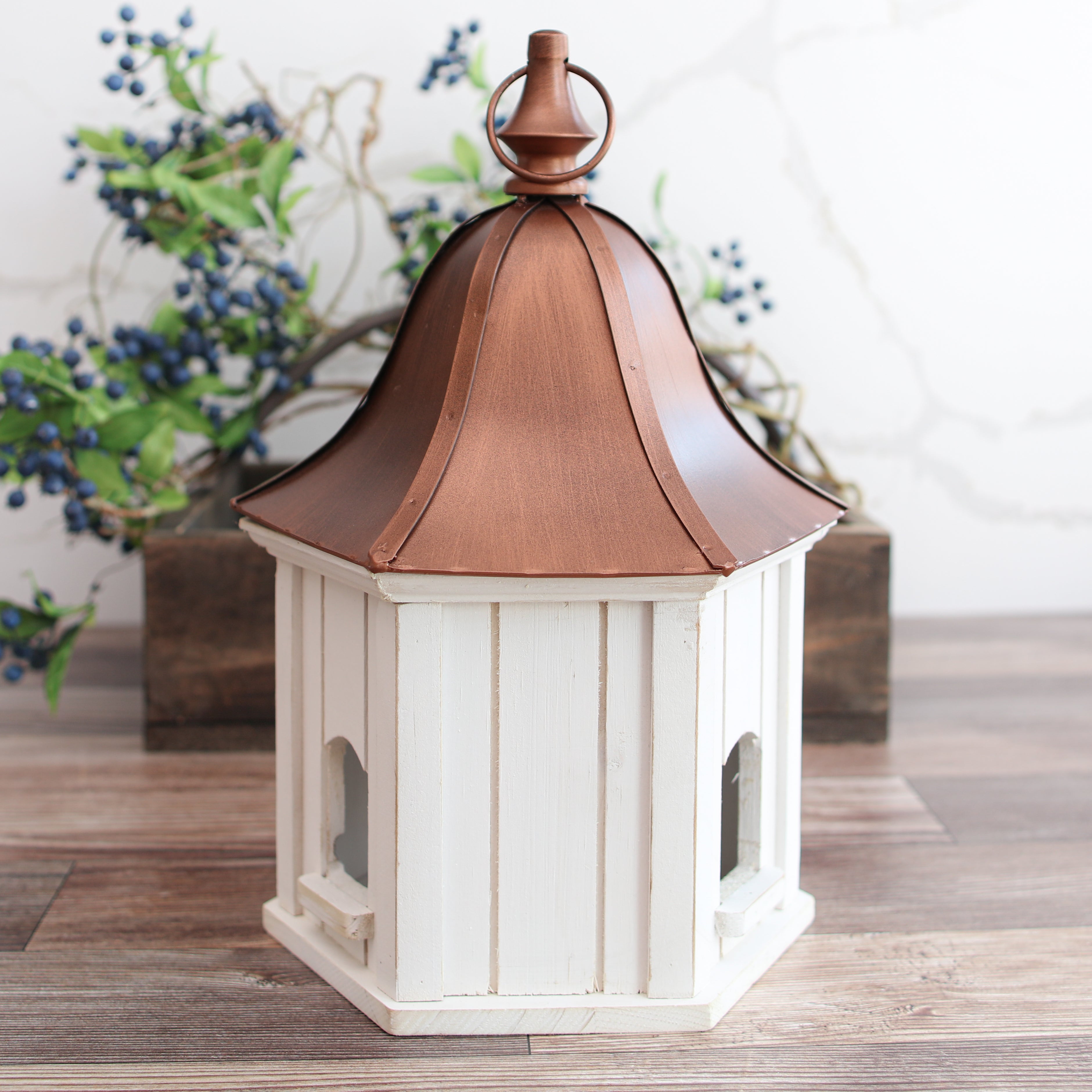 Copper Roofed Bird House