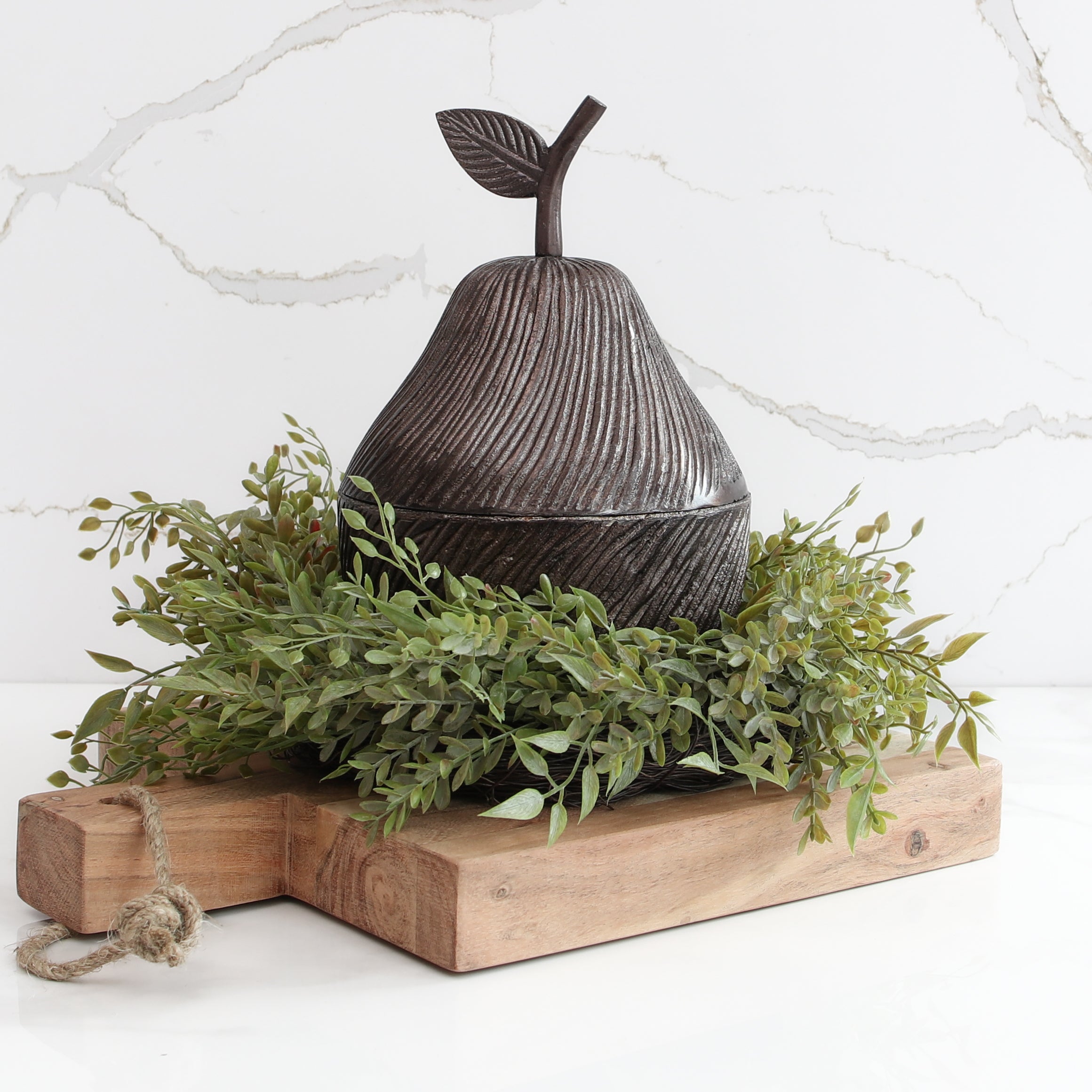 Antique Bronze Pear Jar - Interior Delights