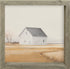 Barn 2 23x23 Thin Timberwood framed artwork printed on Raw Natural Canvas, showcasing a rustic, time-worn aesthetic.