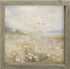Field of Flowers 23x23 Thin Timberwood print on Raw Natural Canvas framed in a stylish Thin Timberwood Frame.