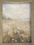 Field of Flowers 34x44 Thin Timberwood framed art print on Raw Natural Canvas, capturing a beautiful floral design.