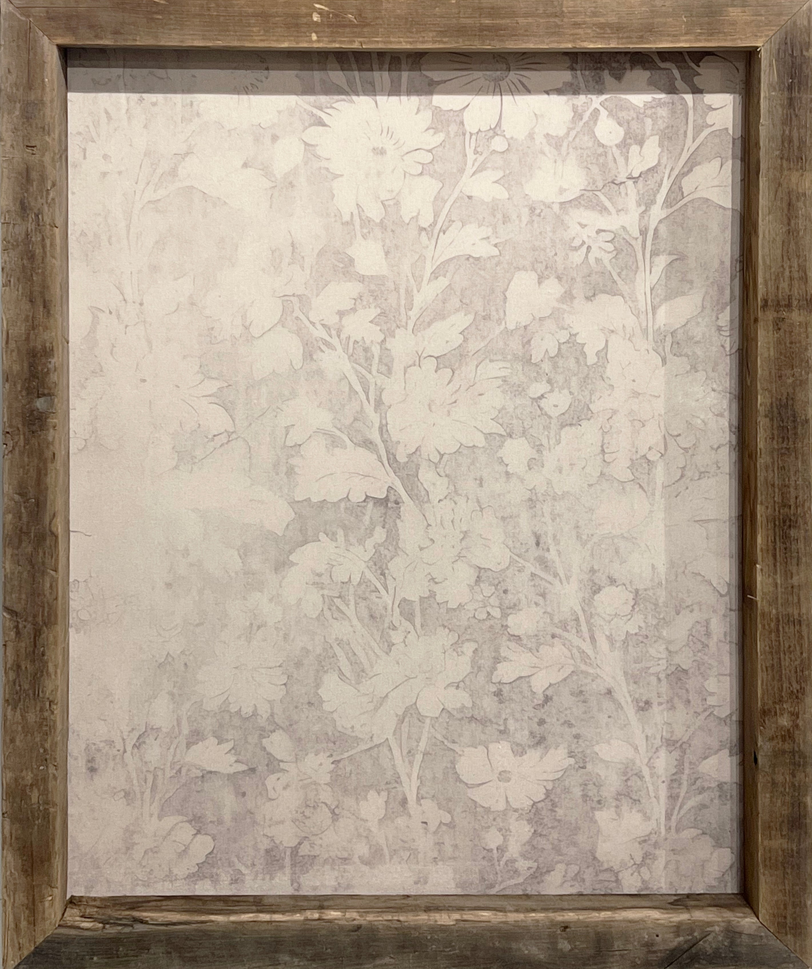 Close-up view of the TIMBERWOOD - Vintage Floral 34x44 artwork showcasing intricate floral patterns.