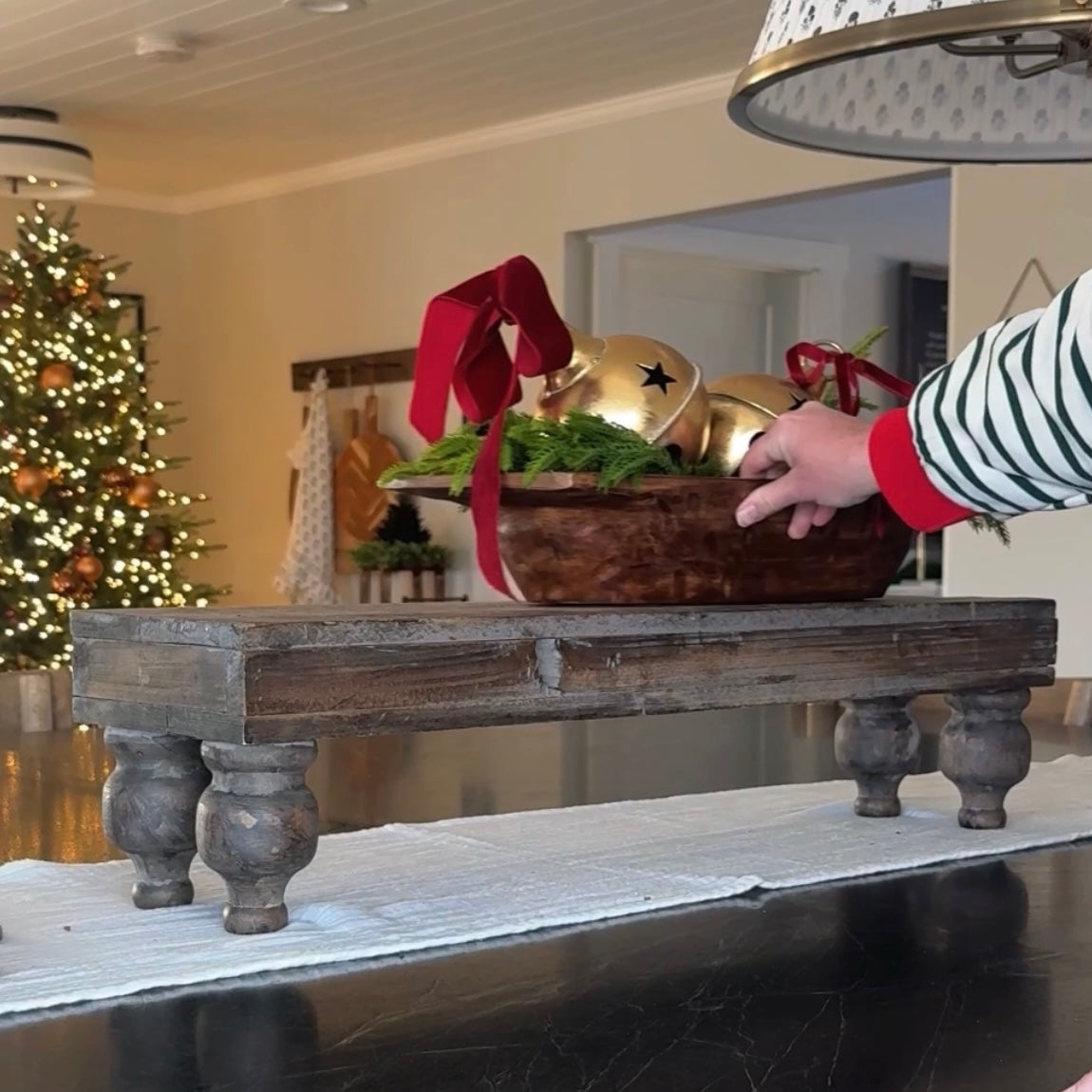 Rustic Footed Wood Riser