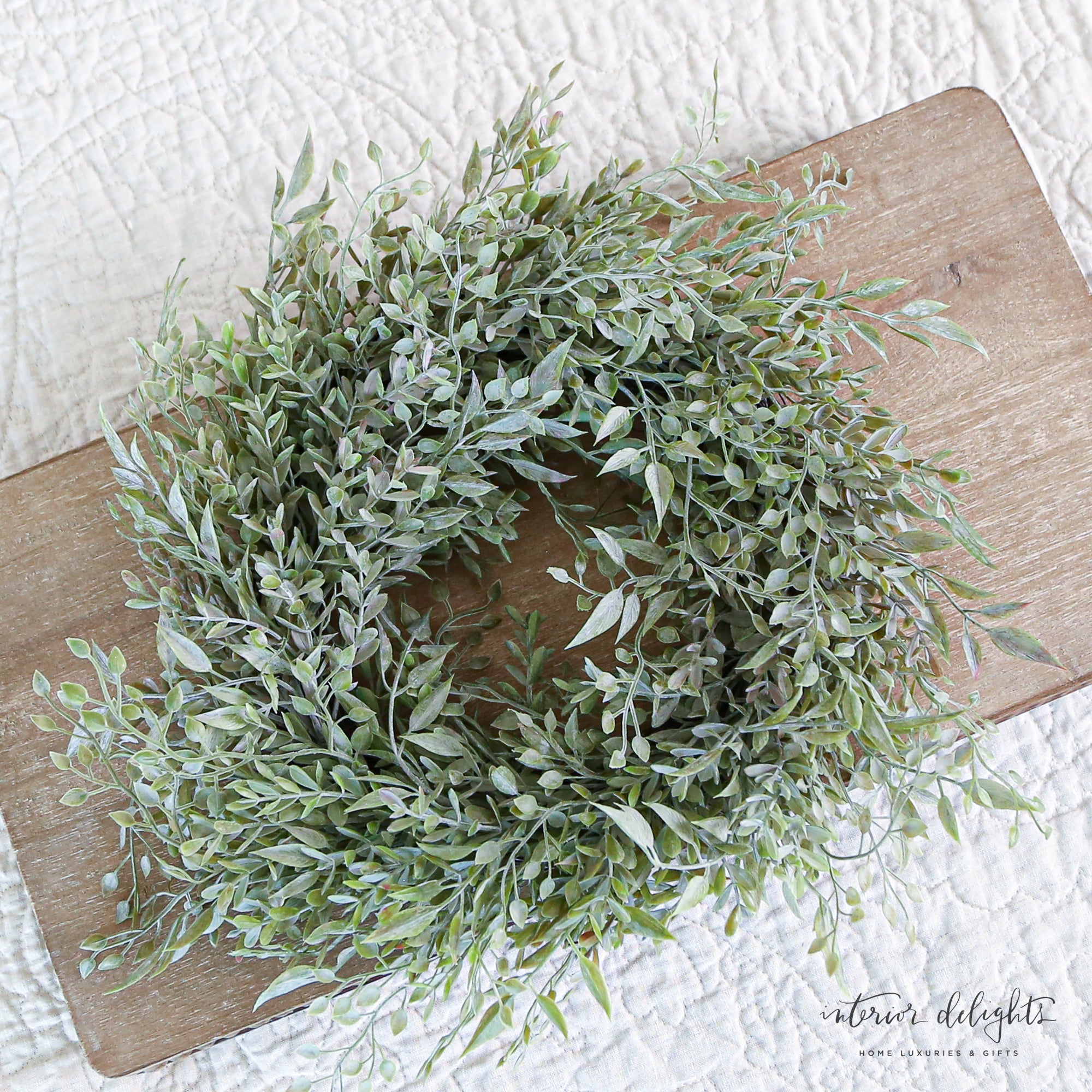 Beautiful 12” Mixed Sage Candle Ring featuring a realistic sage design, perfect for enhancing your everyday decor.