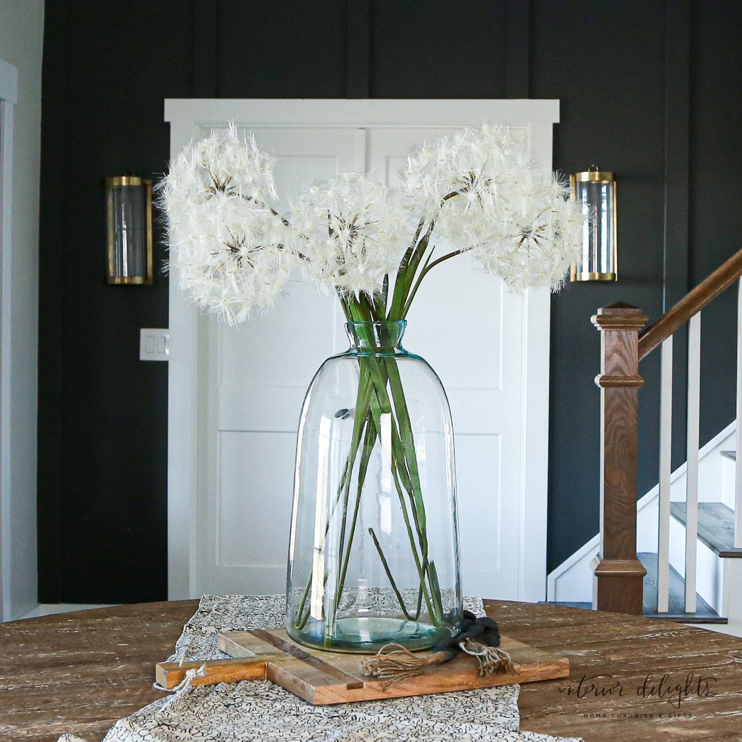 40" Dandelions in a bouquet - Stunning display of multiple dandelion poufs, showcasing their realistic look.
