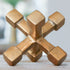 Rough Gold Jax decorative piece, 4 inches in diameter, perfect for styling shelves or cabinets.