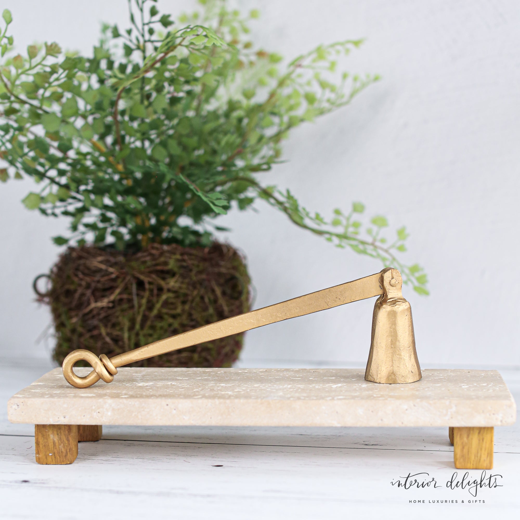 Gold Candle Snuffer showcasing polished finish ideal for home decor