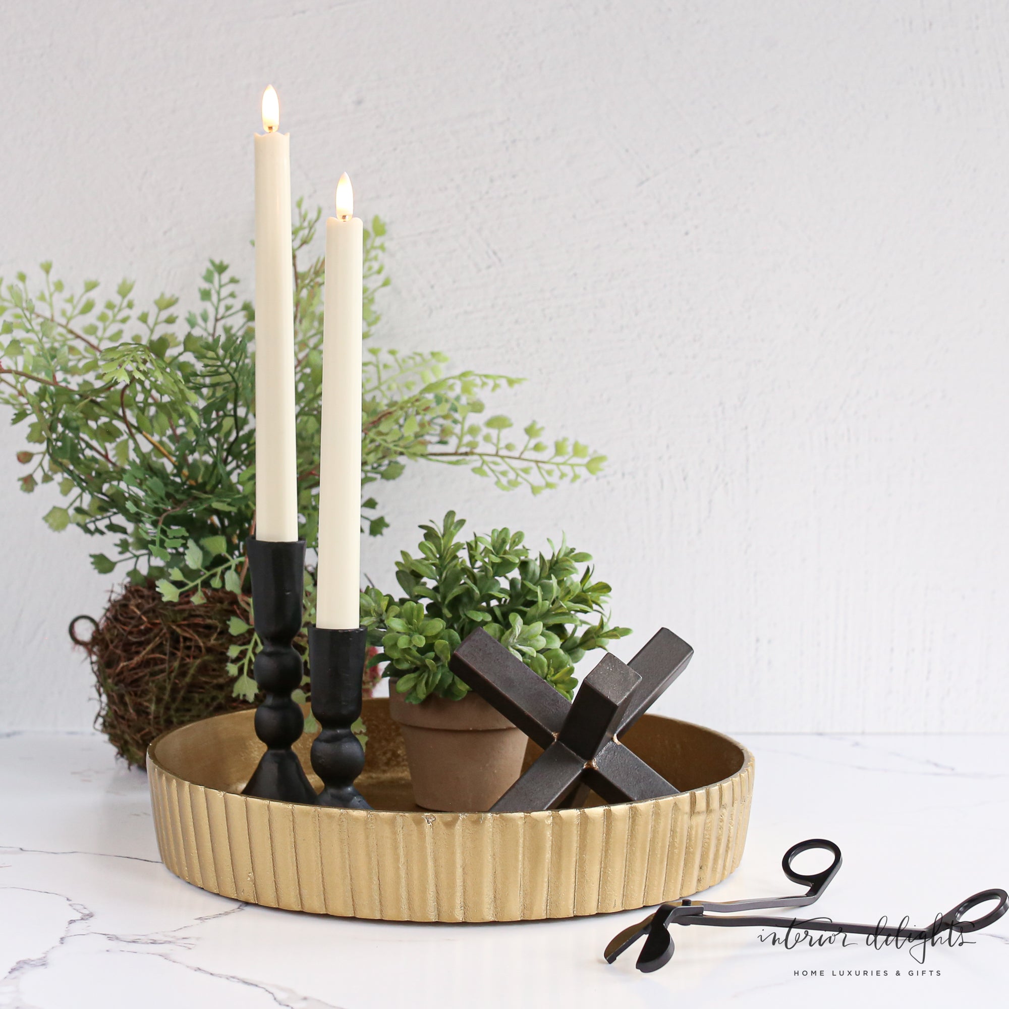 Stylish flameless taper candles, set of 2, ideal for indoor decorating and safe use in any environment.