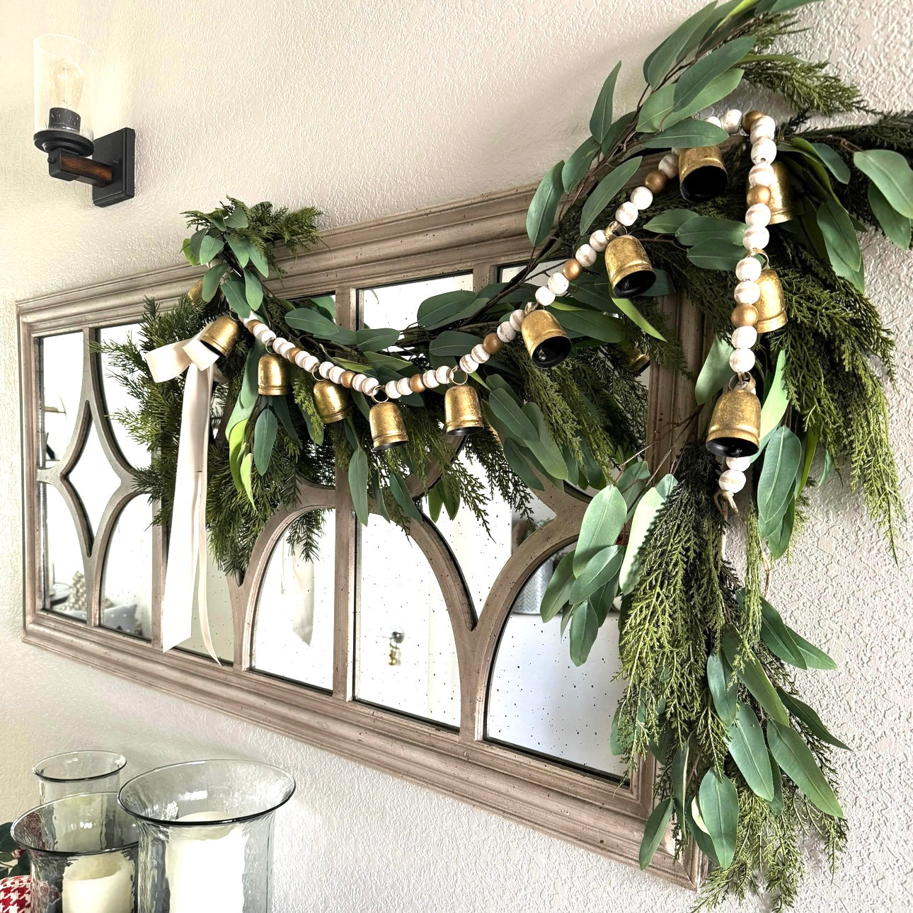 Gold Bead and Bell Garland
