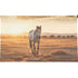 Horse with Landscape Scroll displayed on Raw Natural Canvas, showcasing its time-worn feel and unique handmade design.