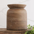 9" Brown Line Vase featuring a rustic texture with a natural light brown hue, perfect for vintage decor.