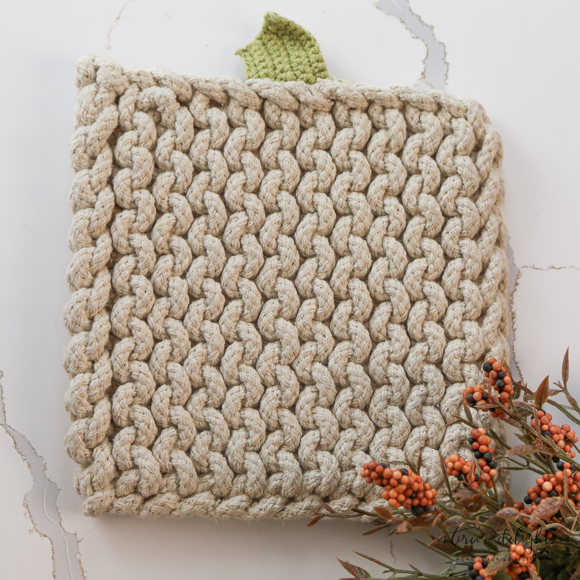 Pumpkin Knit Pot Holders- 2 Styles
