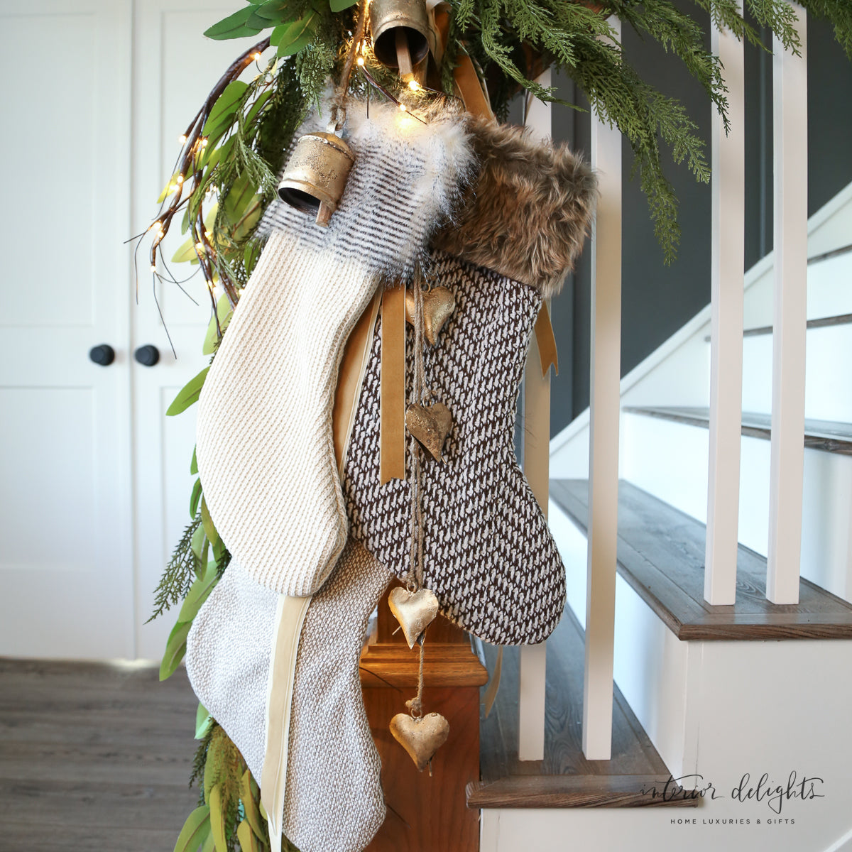 DOORBUSTER 4 Rustic Iron Bells on Rope