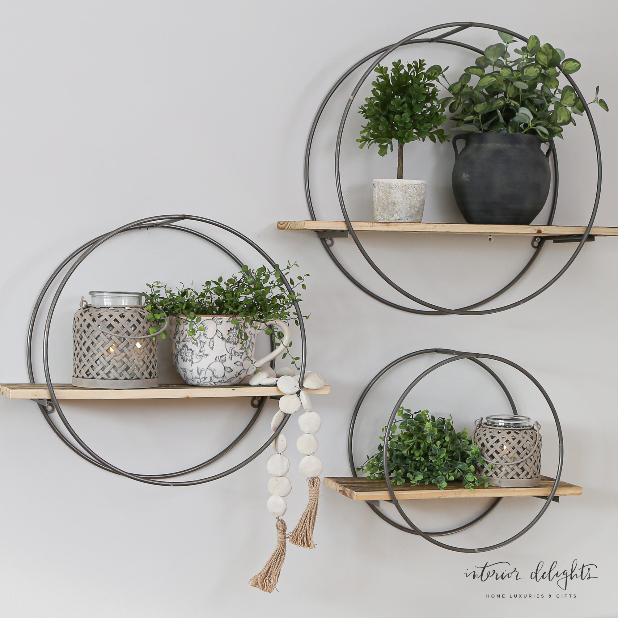 Lattice Lanterns: Set of 2 - Two lanterns set on a table, providing a warm glow for cozy decor.